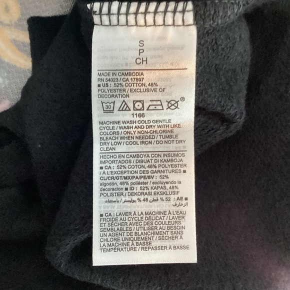 Old Navy Holiday Vibes Fleece Pullover Sweatshirt Black Small - Picture 7 of 8